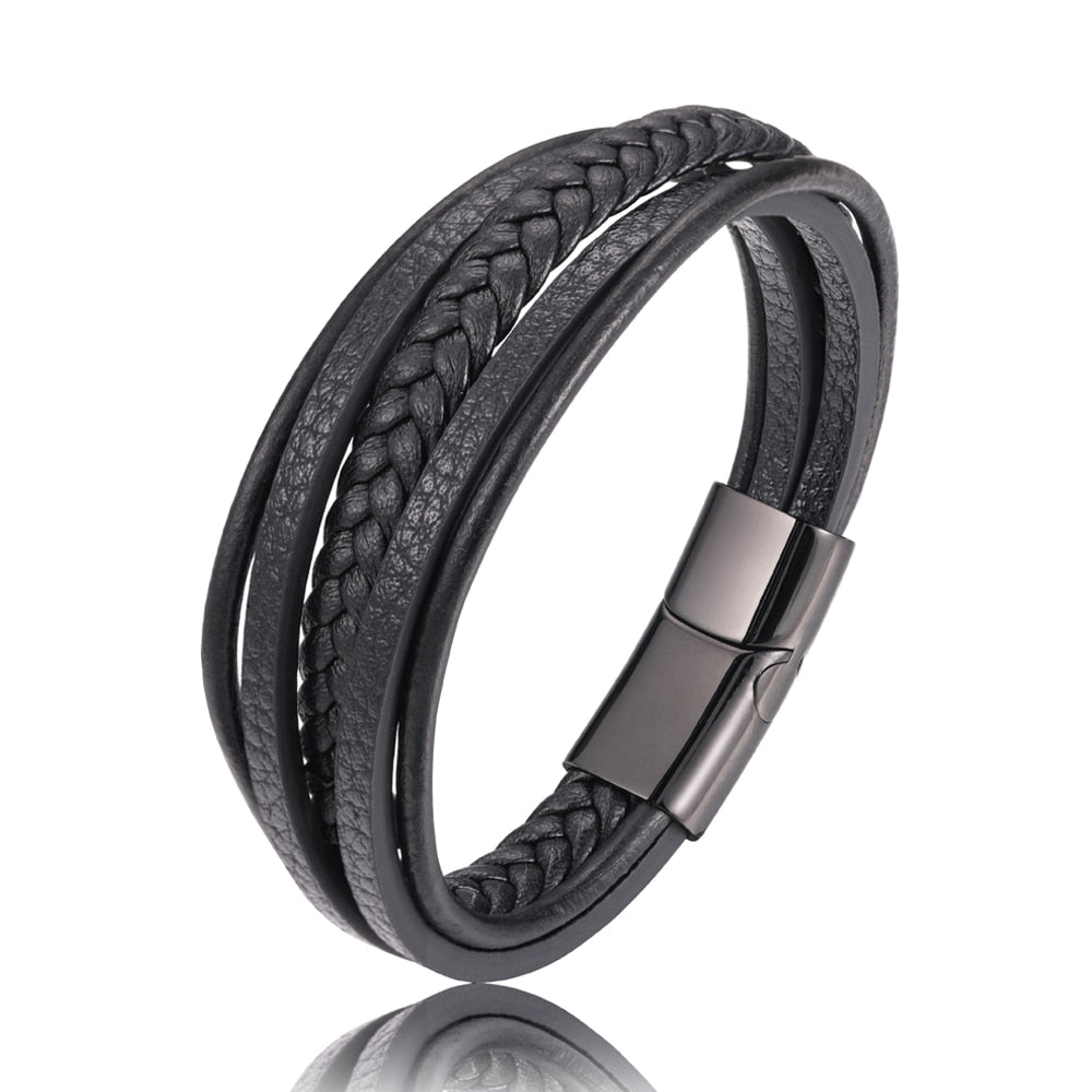 Handcrafted Multi-Layer Leather Bracelet