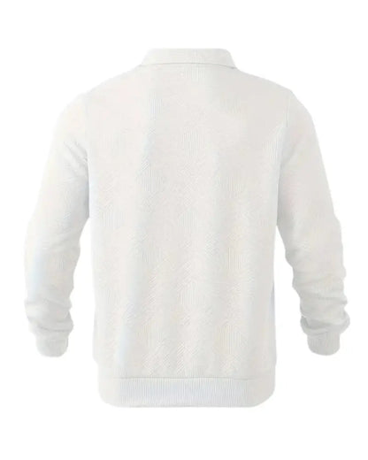 Vintage Geometric Design Sweater With Zipper