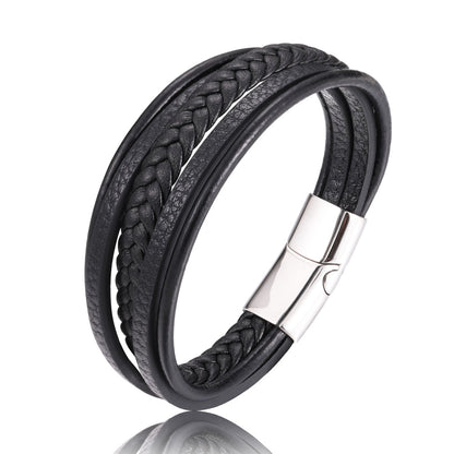 Handcrafted Multi-Layer Leather Bracelet